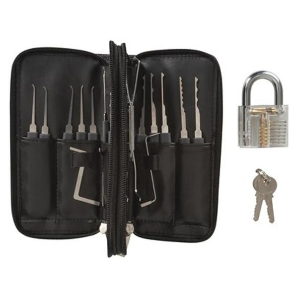 24 Piece Lock Picking Kit - Transparent Padlock (TH2200) Carousel 2