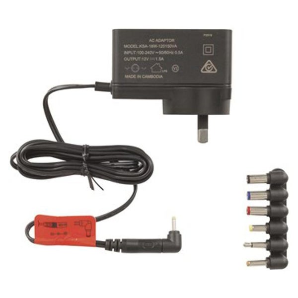 12V 1.5A Slim Power Supply - 7Dc Plugs (MP3486) Carousel 2