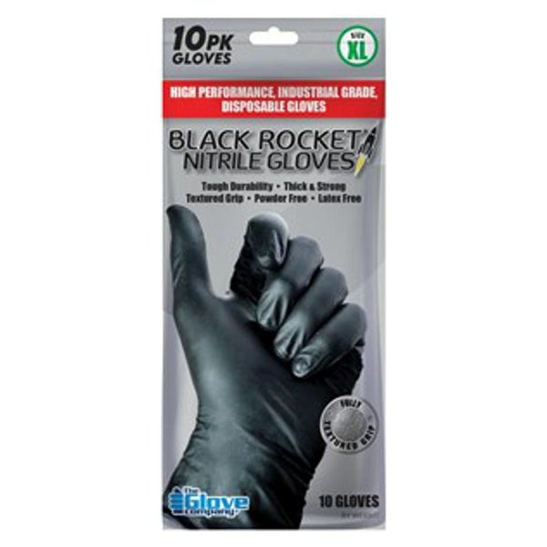 Black Rocket Nitrile Gloves Extra Large - Black (TH3014) Carousel 1