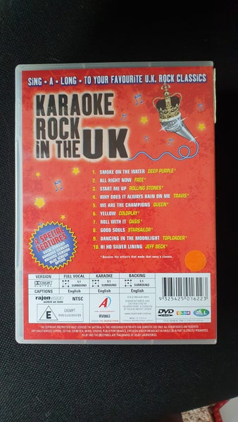 Karaoke DVD - Rock in the UK Carousel 2