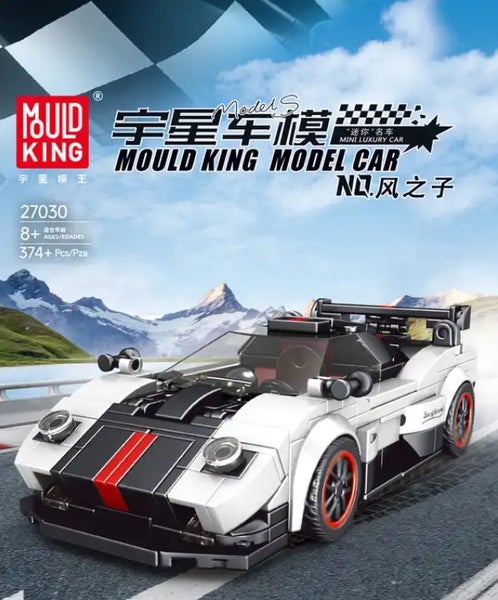 Pagani Zonda - Red & White - Race Car- 374p - MouldKing Carousel 2