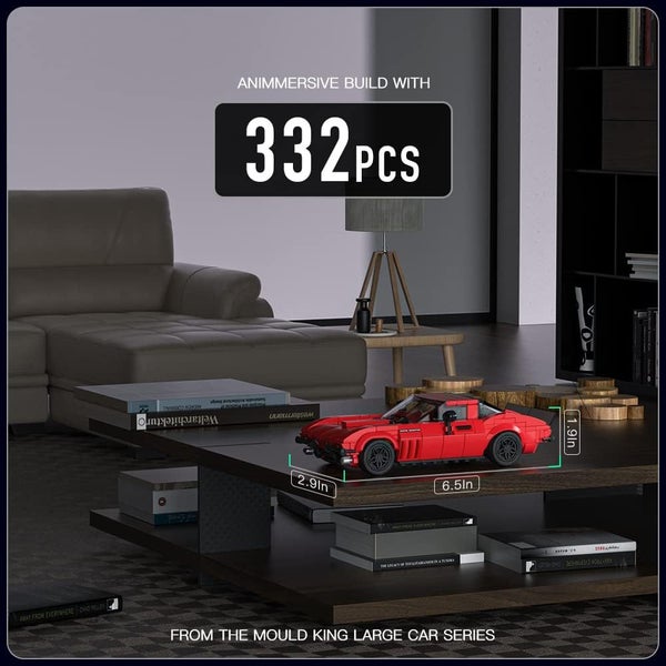 Corvette Supercar - Red - Race Car- 332p - MouldKing Carousel 2