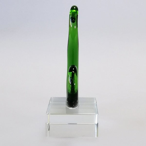 Green Glass Fern Koru Sculpture62993530402818112