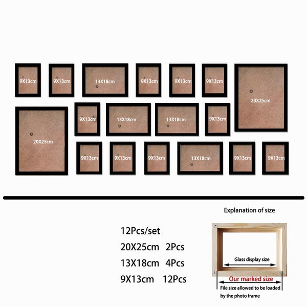 18Pcs Natural Wood Picture Frames For Wall Hanging Classics Wall Art Carousel 1