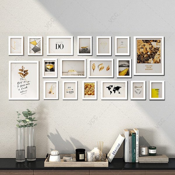 18Pcs Natural Wood Picture Frames For Wall Hanging Classics Wall Art Carousel 7