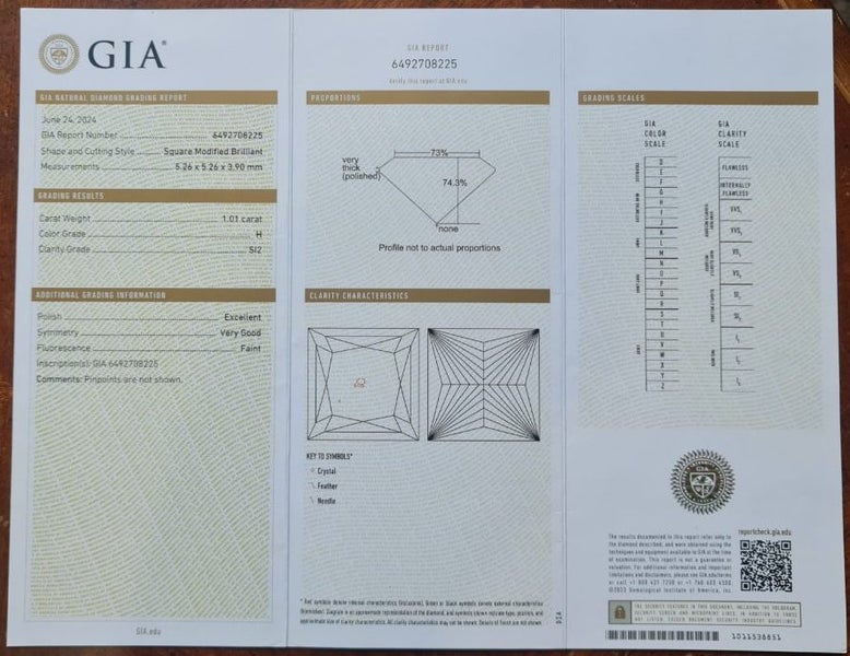 1ct natural Diamond Engagement Ring, 14k white gold GIA certified Carousel 2