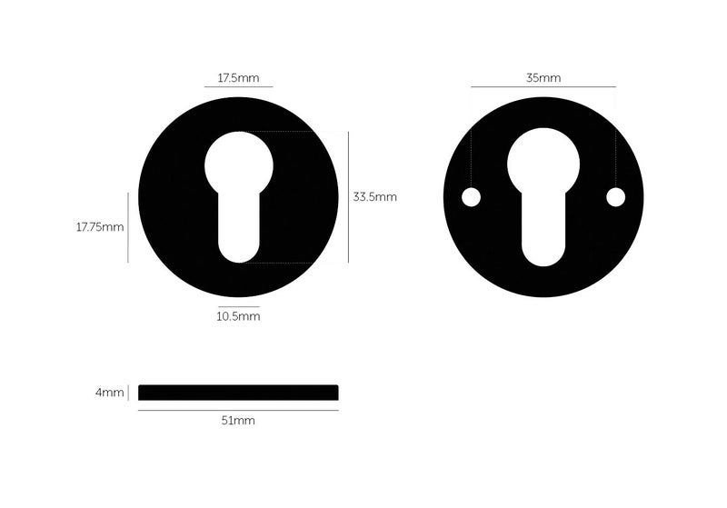Buster and Punch Euro Cylinder Escutcheon Smoked Bronze UK-CYL-35-SM-A Carousel 4