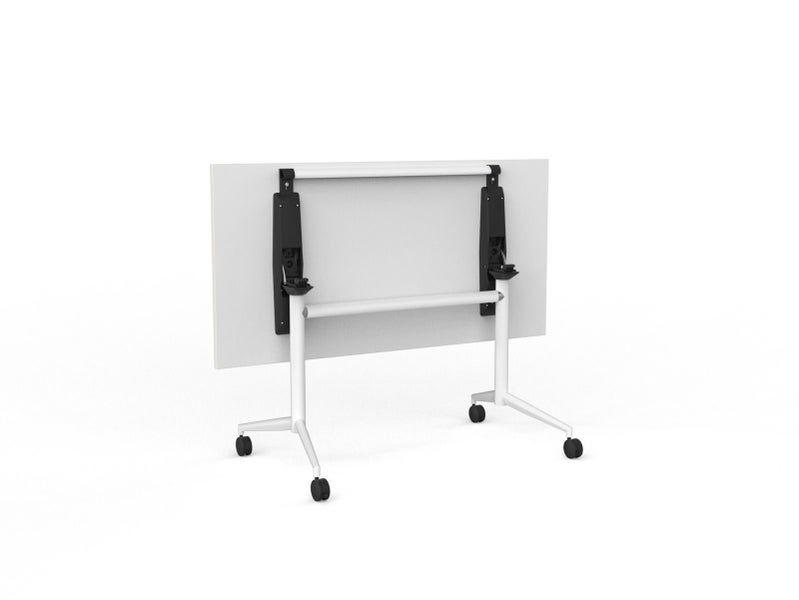 Knight's Team Flip Table 1400mm x 700mm, Rectangle, White Frame (Choice of Wo... Carousel 2