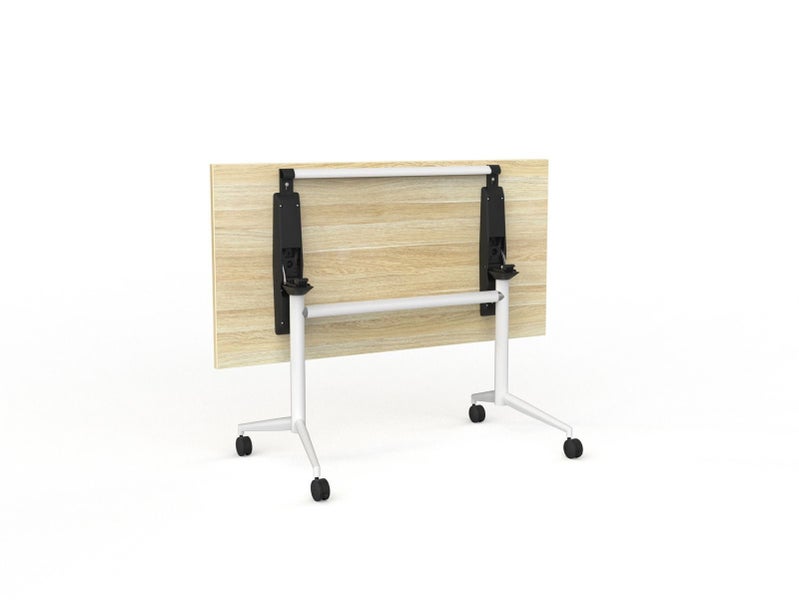 Knight's Team Flip Table 1400mm x 700mm, Rectangle, White Frame (Choice of Wo... Carousel 6