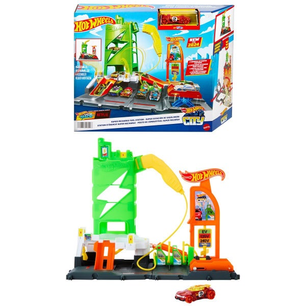 Hot Wheels city Super Recharge Fuel Station Carousel 1