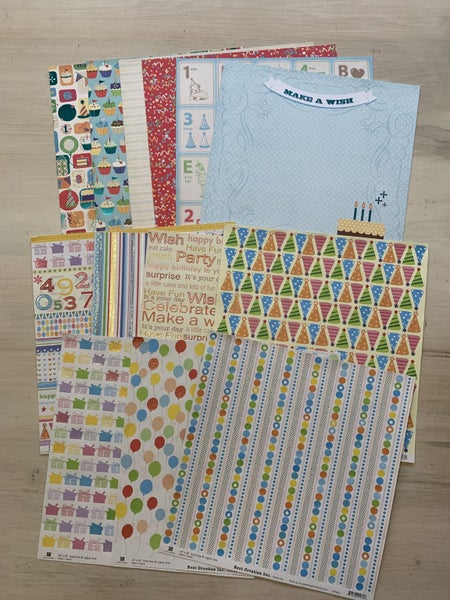 - Scrapbooking Cardstock/Paperstock - Birthday - 13 pc Carousel 1