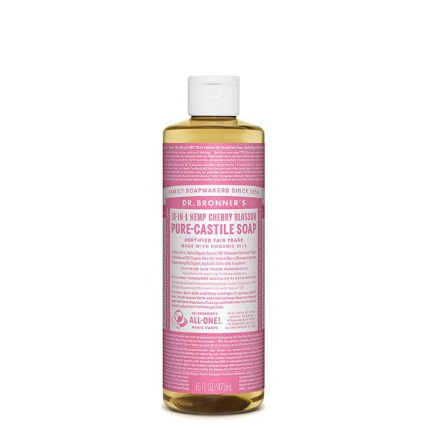 Dr. Bronner's Pure-Castile Soap Liquid (Hemp 18-in-1) Cherry Blossom 473ml Carousel 1