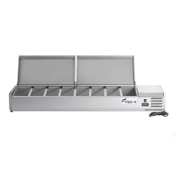 FED-X Salad Bench with Stainless Steel Lids - XVRX1800/380S Carousel 1