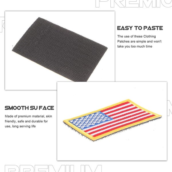 4 Pcs American Flag Stickers Kids Clothing Patch Adhesive Cloth Patches Decorat Carousel 2