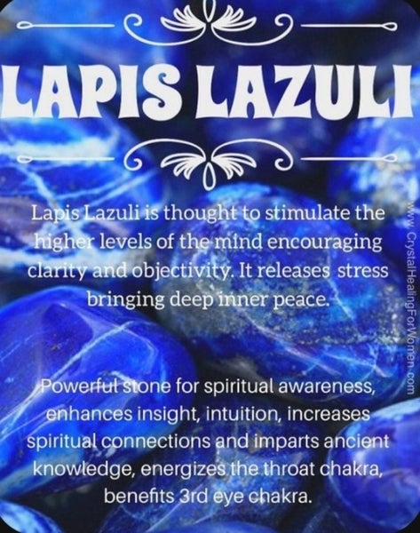 LAPIS LAZULI CRYSTAL BEADED BRACELET TRUTH and WISDOM (NZ MADE) Carousel 7