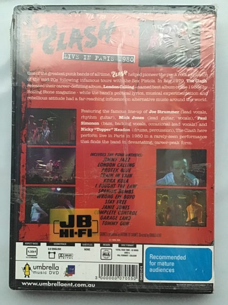 THE CLASH LIVE IN PARIS DVD ( BRAND NEW SHRINK WRAPPED)62977651521667111