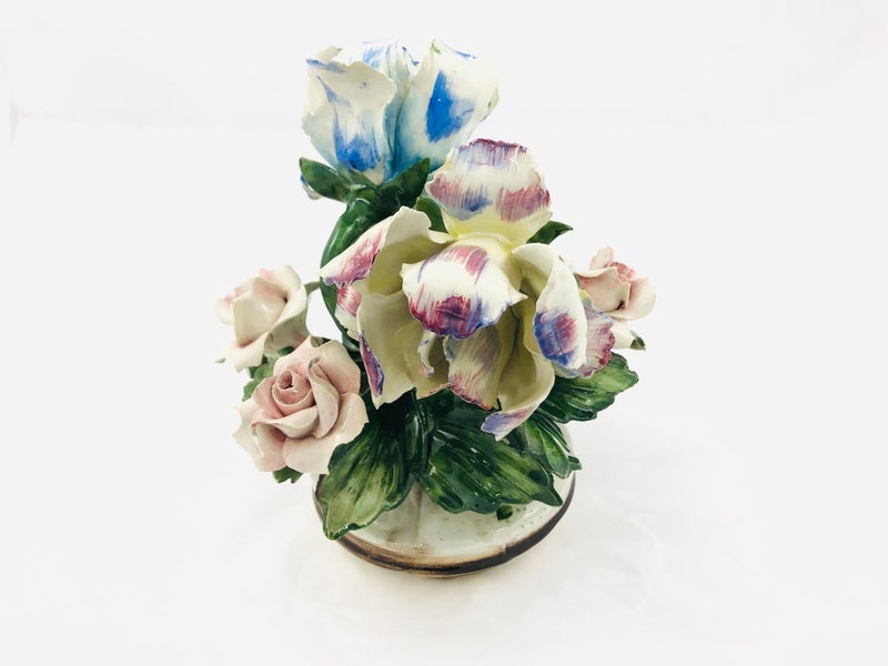 Vintage Capodimonte Tulip & Roses (18549)629327266581781126