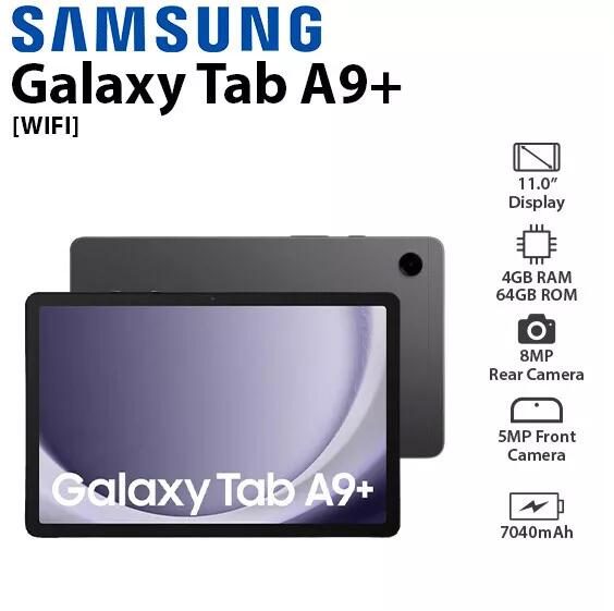Brand New - Samsung Galaxy Tab A9+ SM-X210 11" Unlocked 64GB - Wi-Fi - Graphite Carousel 2