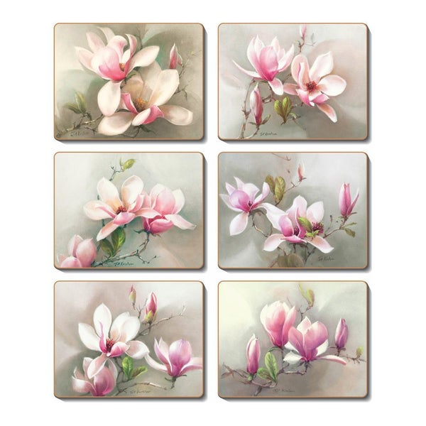 Cinnamon Magnolias Cork Backed Placemats Set 6 Carousel 1