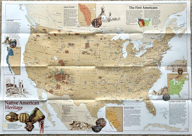 1991 Nat. Geo. Map ‘Native American Heritage’ Carousel 2