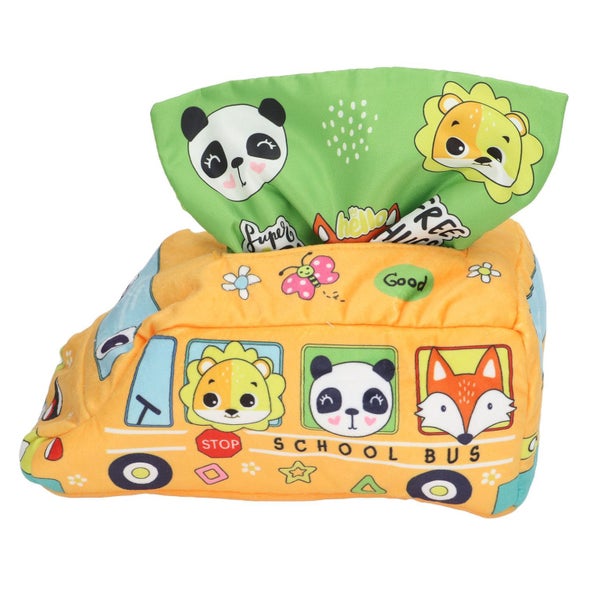 montessori toys for infants educational learning toy Baby Tissue Box School Bus Carousel 2