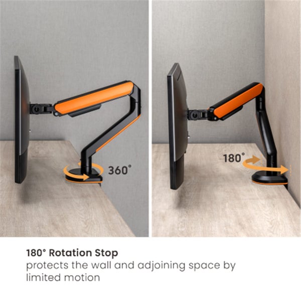 KONIC 17"-32" Single Monitor Stand - Weight Capacity 2-9kg - VESA 100x100 75x75 Carousel 5