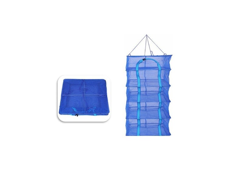 PTN 95cm 5 Tiers Mesh Hanging Dryer Net Herb Fish Drying Rack Toys Clothes Carousel 1