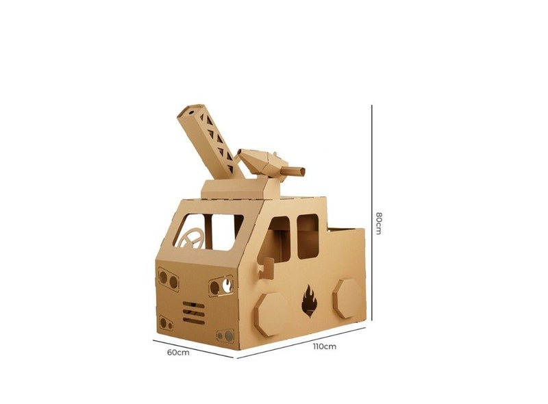 PTN FIRE TRUCK HOUSE Corrugated cardboard house playhouse play tent A4635 Carousel 2
