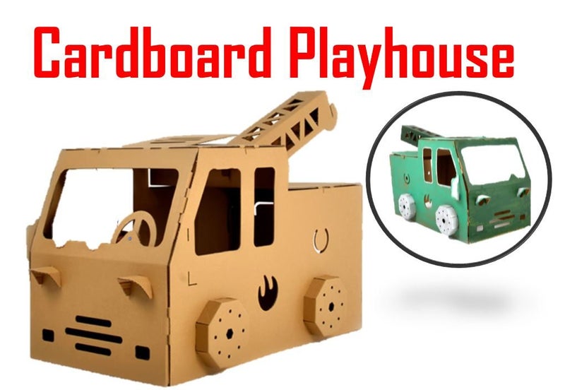 PTN TOW TRUCK HOUSE Corrugated cardboard house playhouse play tent Carousel 1