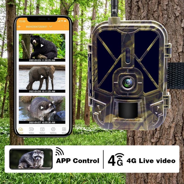 4K Live Stream Trail Camera 4G 30MP APP Clould Service Hunting Cameras 10000M... Carousel 2