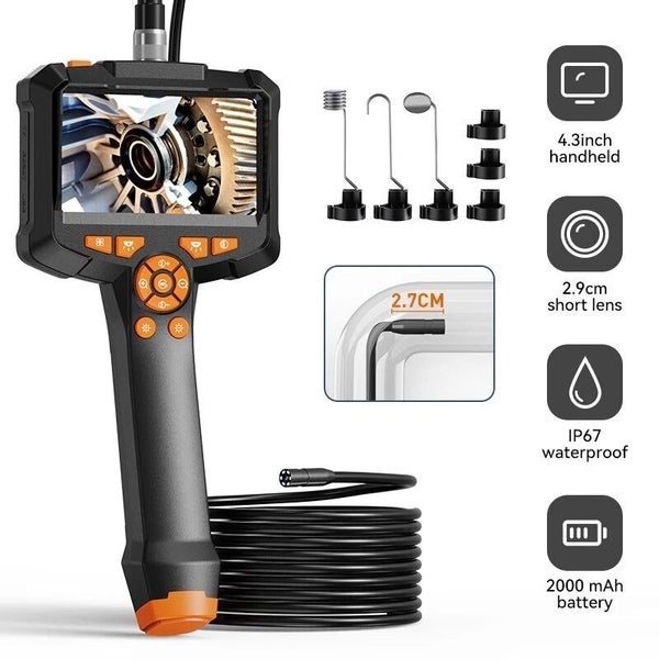 Industrial Endoscope 4.3inch IPS Screen IP67 Waterproof HD1080P 8mm Lens Pipe... Carousel 2