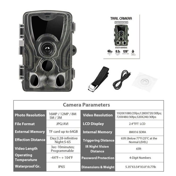 Hunting Night Vision HC801A With Motion Activated Outdoor Trail Camera Trigge... Carousel 7