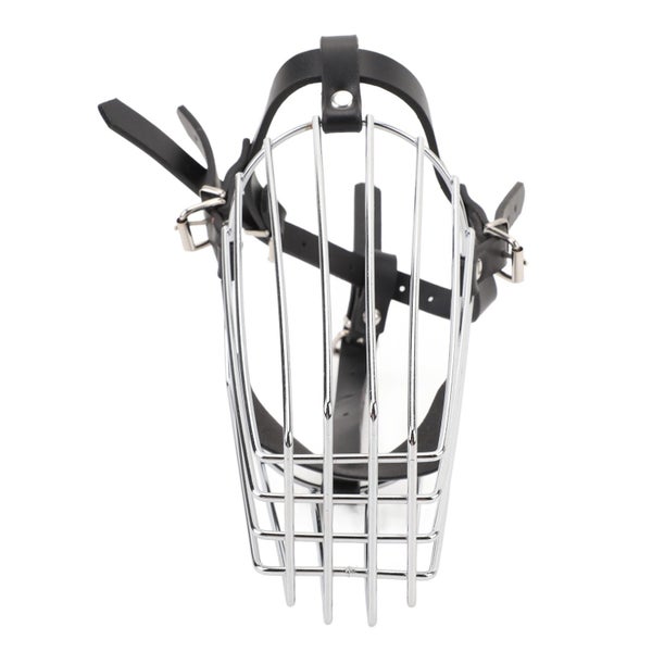 dog basket muzzle basket muzzle Dog Muzzle Stainless Steel Basket Leather Strap Carousel 2