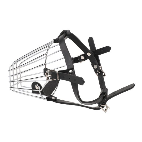 dog basket muzzle basket muzzle Dog Muzzle Stainless Steel Basket Leather Strap Carousel 8