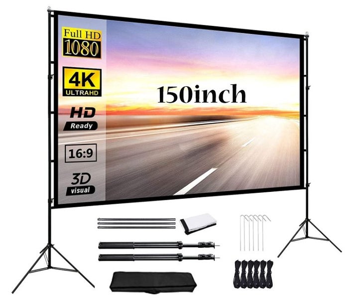 150 inch Projector Screen with Stand 16:9 Carousel 1