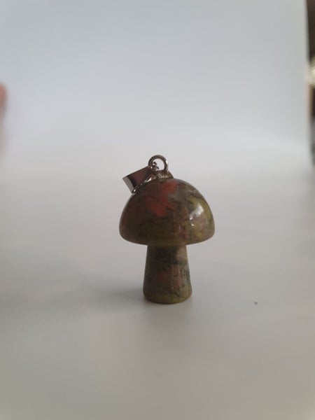 Unakite mushroom pendant Carousel 1