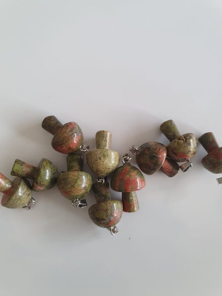 Unakite mushroom pendant Carousel 2