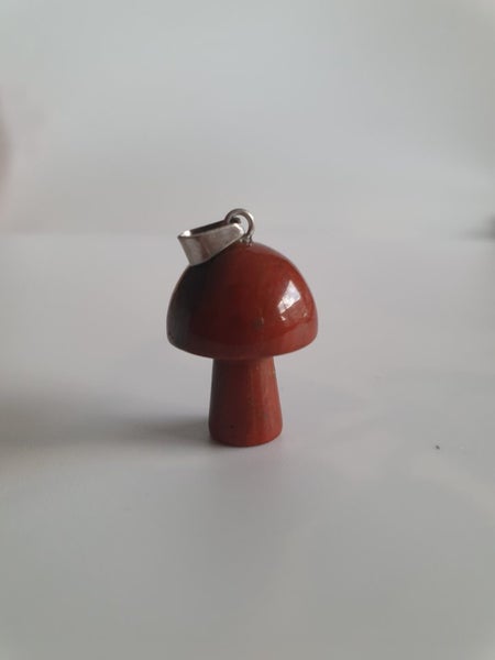 Red Jasper mushroom pendant Carousel 1