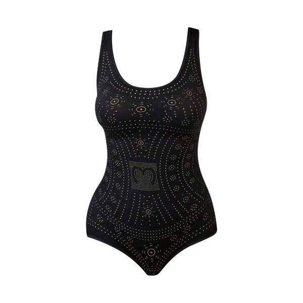 Printed Seamless Plus Size Tummy Control Bodysuit Carousel 2