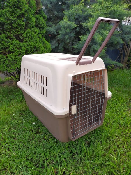 81cm BROWN SUPER SIZE Wheeled Plastic Airline Travel Cage/Carrier/Crate Carousel 5