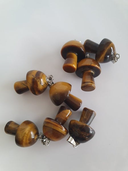 Tiger Eye mushroom pendant Carousel 2