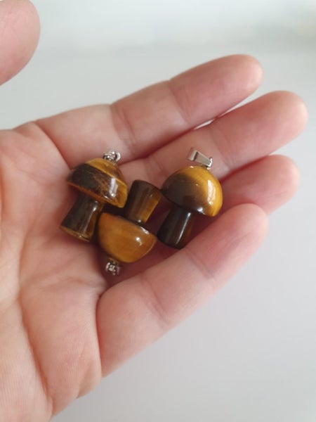 Tiger Eye mushroom pendant Carousel 3