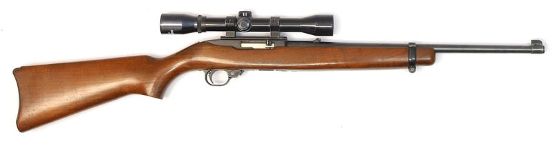 22 Ruger 10/22 Blued Wood with Scope Carousel 1