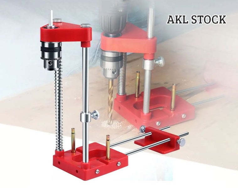 Adjustable Drill Guide Attachment, Portable Drill Press with 1/4” Chuck Carousel 1