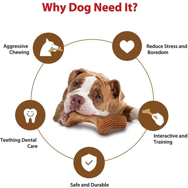 Real Wooden Deer Antlers Dog Chew Toys for Aggressive Chewers Large Carousel 2