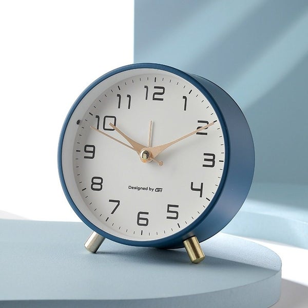 Nordic Luxury Alarm Clock Mute Children's Student Desk Table Carousel 1