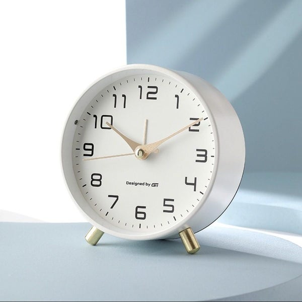 Nordic Luxury Alarm Clock Mute Children's Student Desk Table Carousel 2