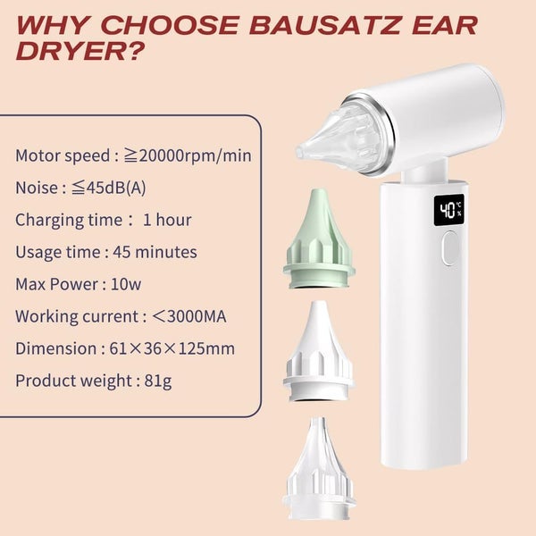 Red Light Therapy Ear Water Dryer,Rechargeable Ear Dryer for Swimmer Surfing Carousel 8