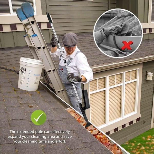 Roof Gutter Cleaning Tool / Roof Drain Gutter Cleaner / Roof Gutter Unblocking Carousel 8