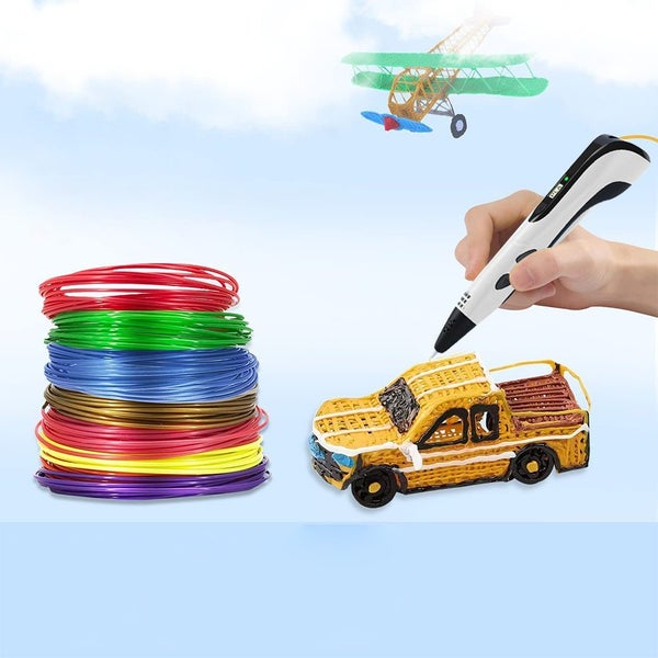 Toy 3D Printing Pen DIY Drawing Pen Creative Toy 10 Colors for Kids Adult -White Carousel 3